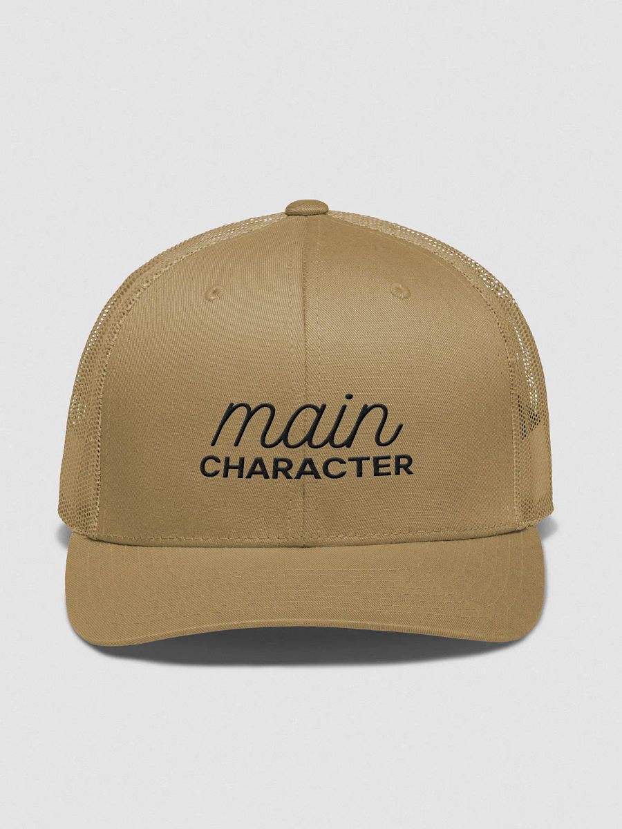 main CHARACTER Trucker Snapback - black text product image (1)