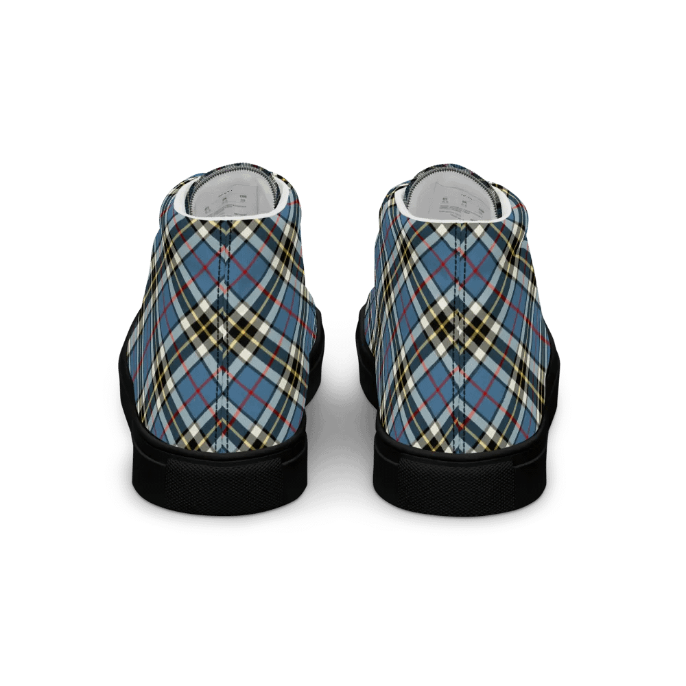 Thompson Blue Tartan Men's High Top Shoes product image (6)