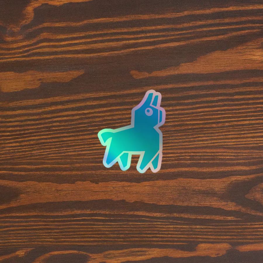 Radio Llama Holographic Sticker Set product image (5)