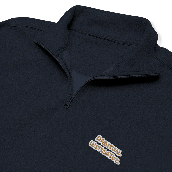 HABITUAL INSTIGATOR (brass bubble design) embroidered quarter zip product image (6)