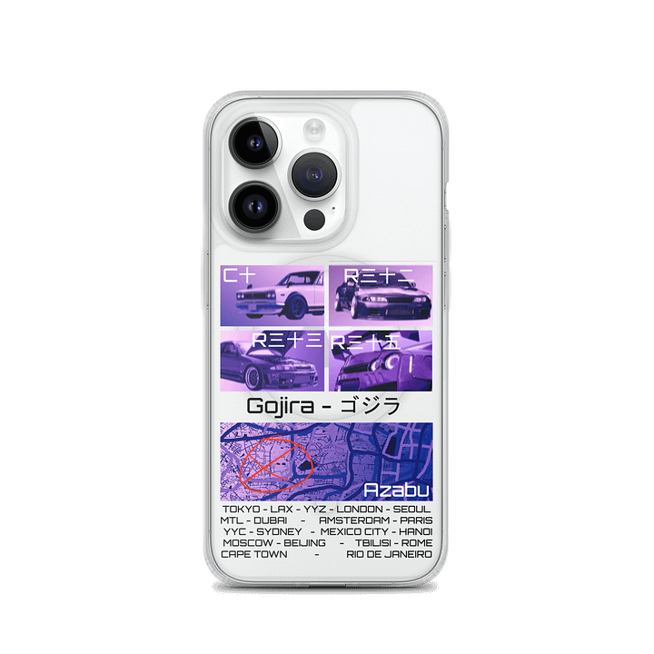 Gojira-Birthplace, List of Cities (Black) Phone Case product image (2)