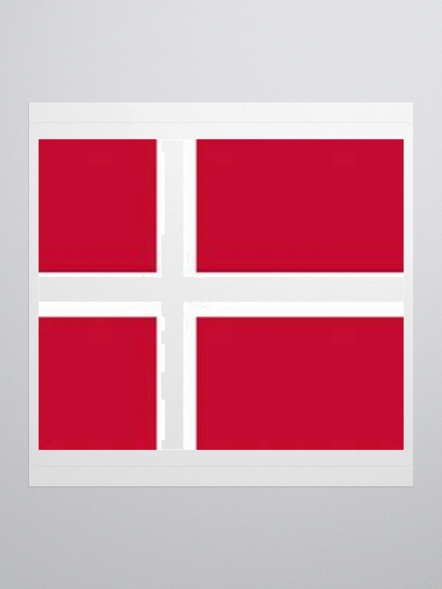 Denmark Flag Sticker | Nordic Cross Design | Durable Vinyl | 3 Sizes product image (2)