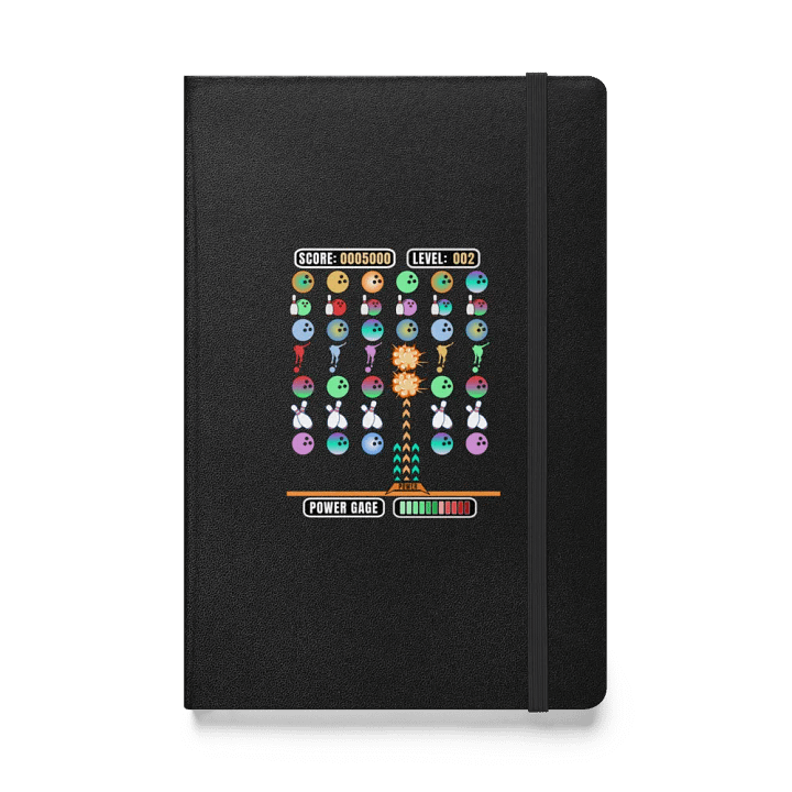 Space Invader Game Bowling Arcade Explosion Hardcover Notebook product image (1)