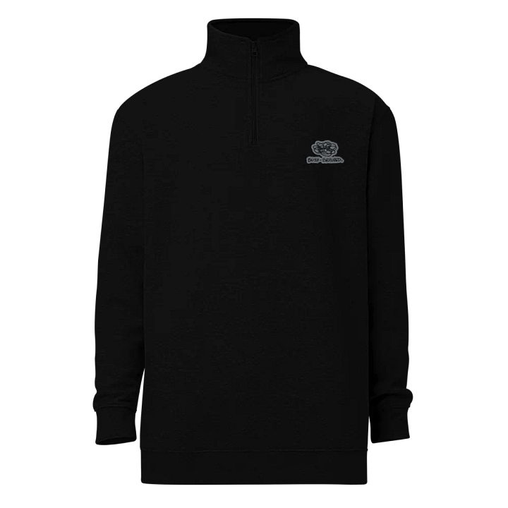 BUSY-BRAINED (smoke design) embroidered quarter zip product image (2)