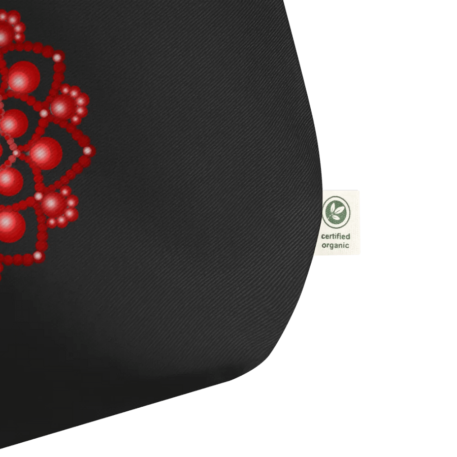 Red Dot Mandala Organic Cotton Tote Bag product image (6)
