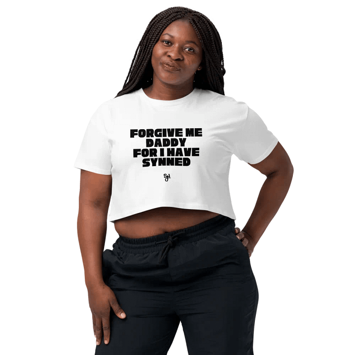 Forgive Me Daddy Crop White/Black product image (1)