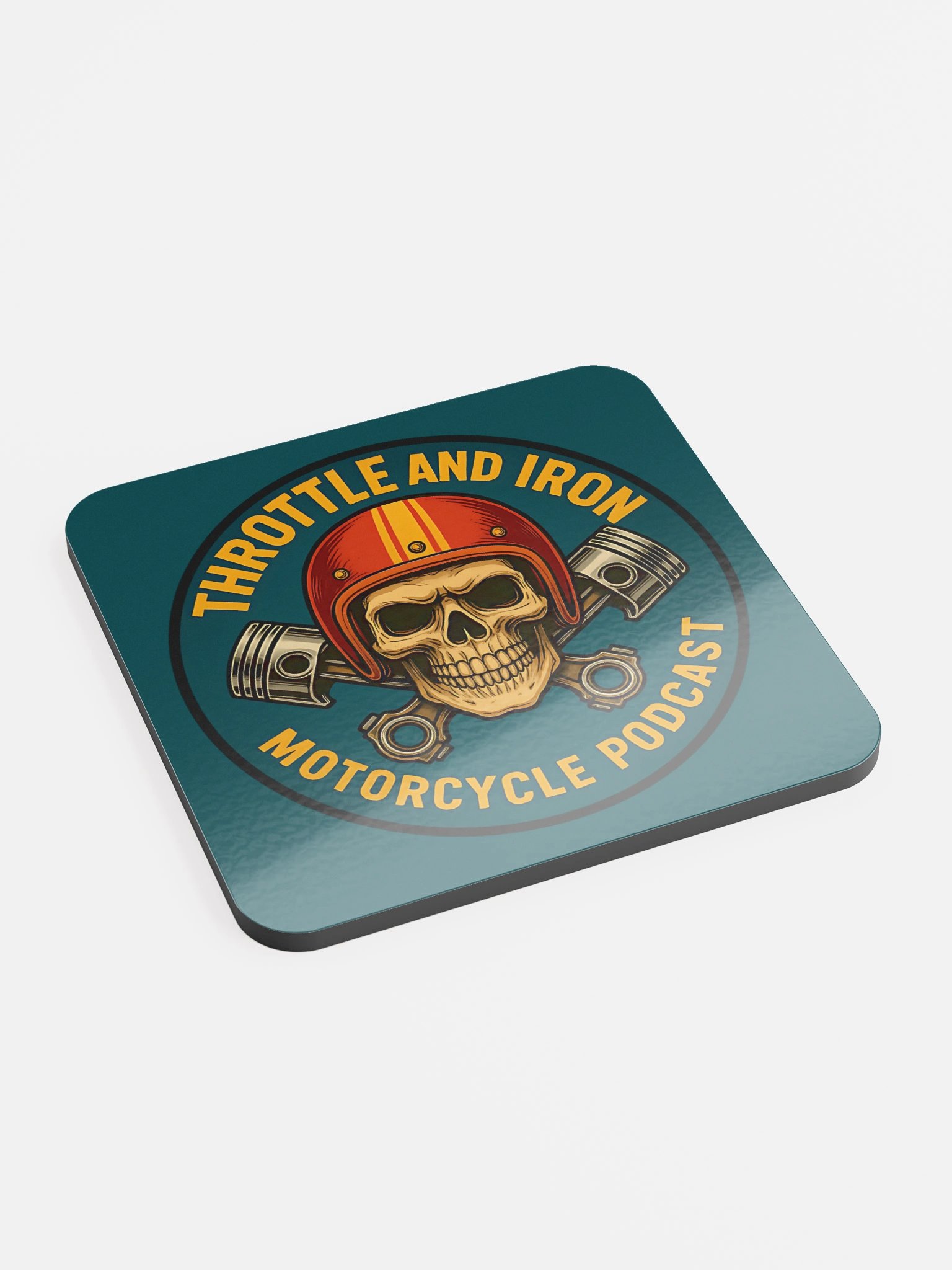 Throttle & Iron “Skull & Pistons” Motorcycle Coaster product image (2)