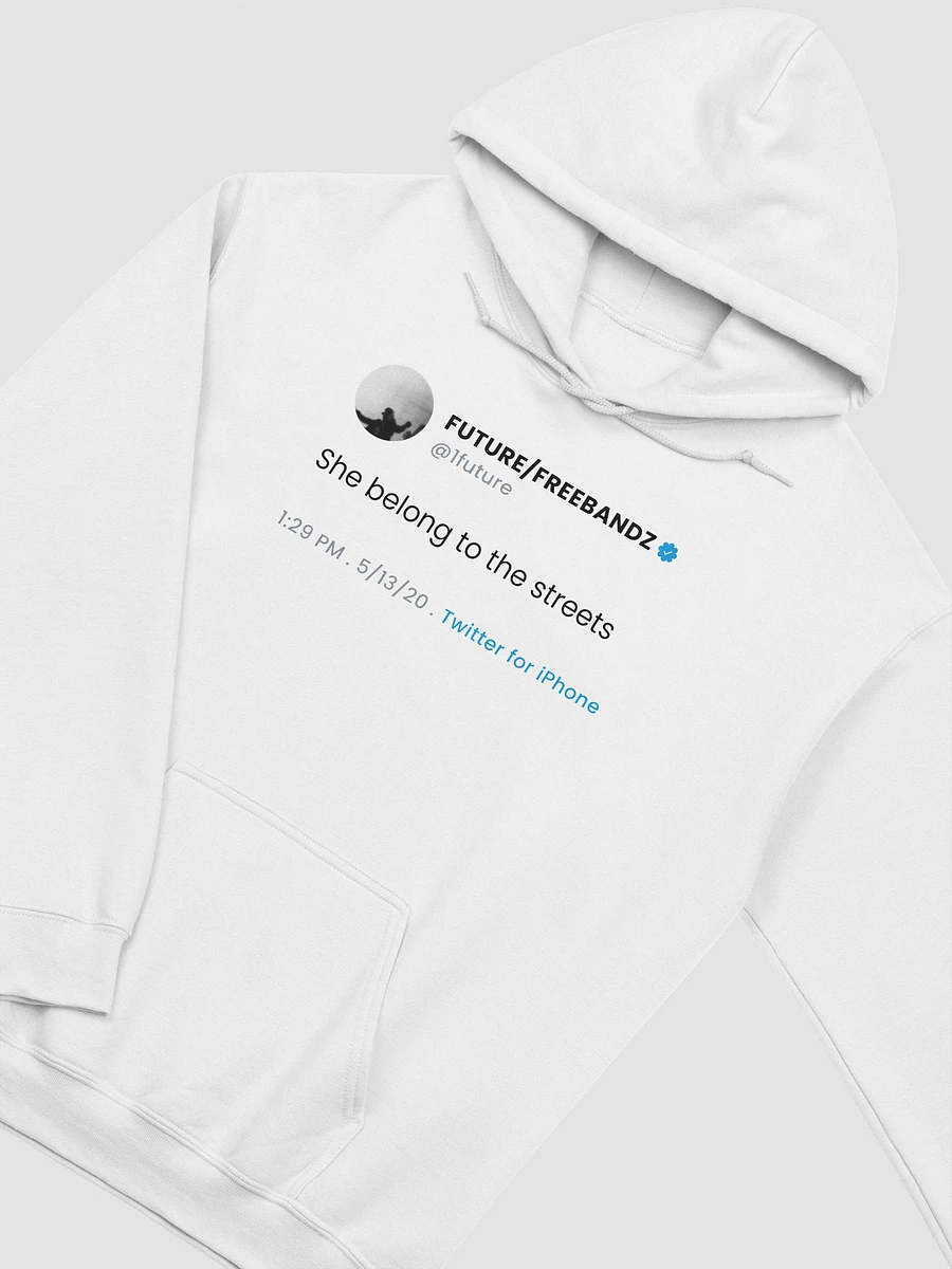 She Belong to the Streets - White Hoodie product image (2)