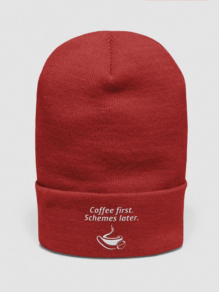 COFFEE FIRST. SHCEMES LATER -CUFFED BEANIE product image (22)