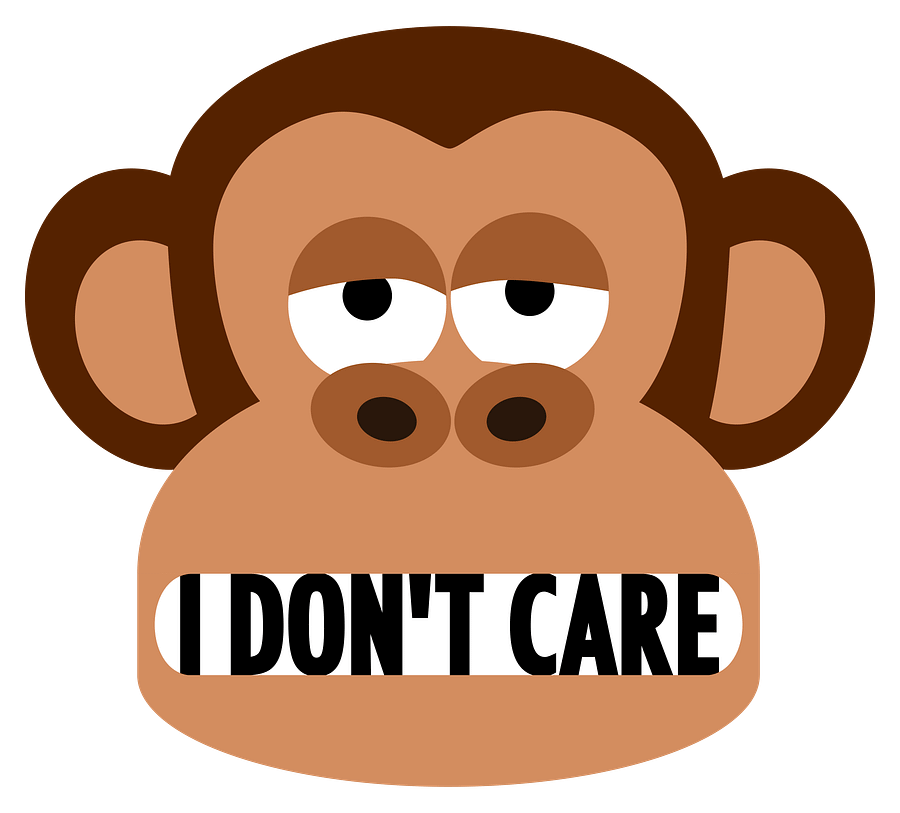 Rude Bored Monkey Doesn't Care T-Shirt product image (2)