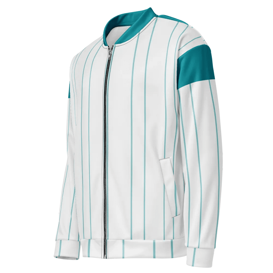 Teal Horizon All-Over Bomber Jacket product image (3)