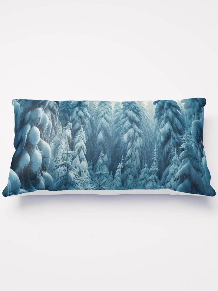 Snowy Forest Cedar Fir Trees Throw Pillow product image (2)