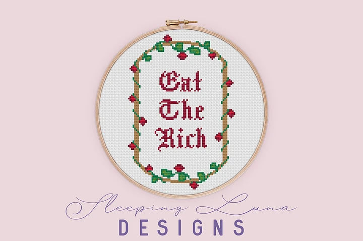 Eat the Rich - Cross Stitch Pattern product image (1)