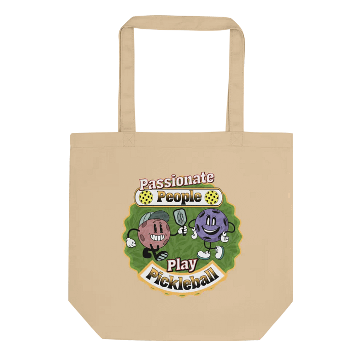 Passionate People Play Pickleball Emblem Eco Tote product image (1)