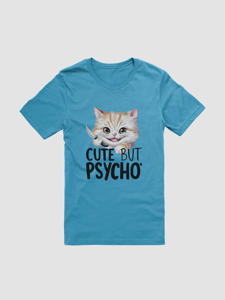 Cute But Psycho Cat T-Shirt – Quirky & Playful Design product image (1)