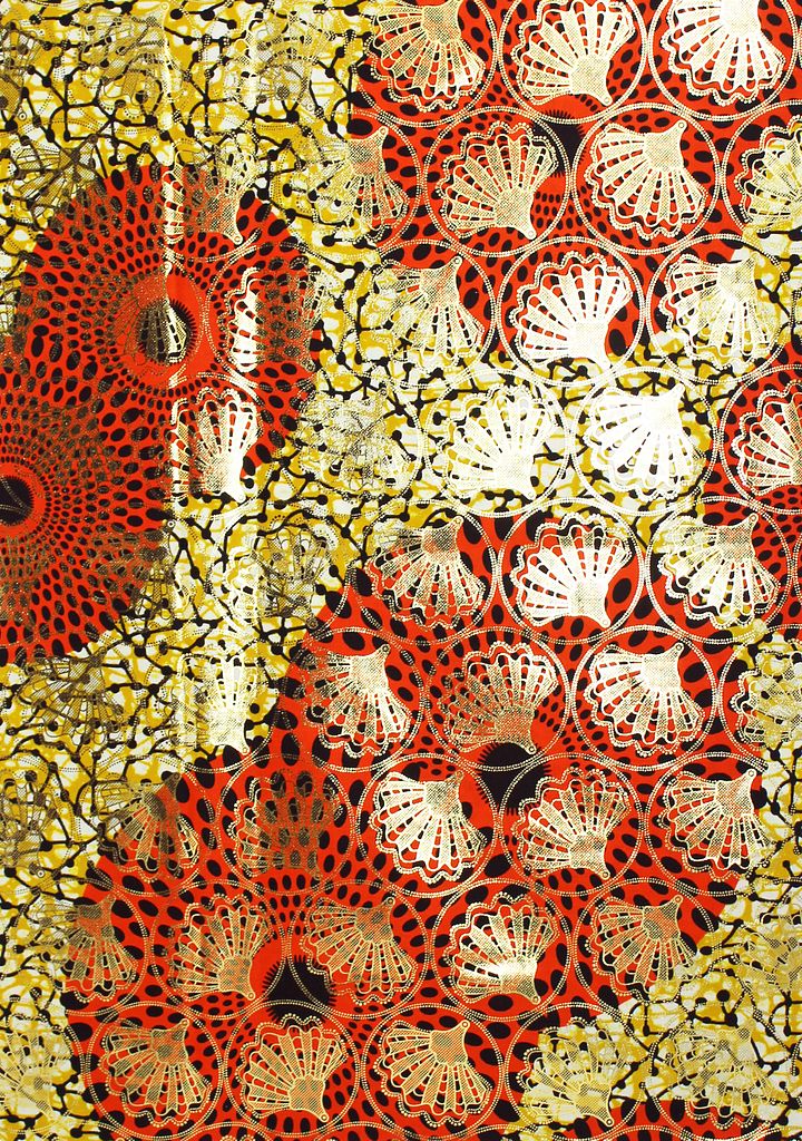 Tessuto Wax Print - Lavorazione Oro - Design Cerchi - cod.561/B product image (1)
