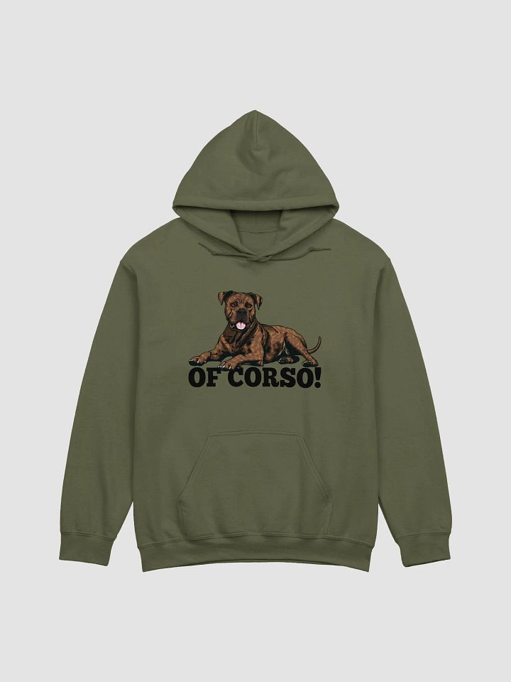 Of Corso! Hooded Sweatshirt of a Cane Corso (Brindle) | Funny Hoodie for Cane Corso Paw-rents product image (1)