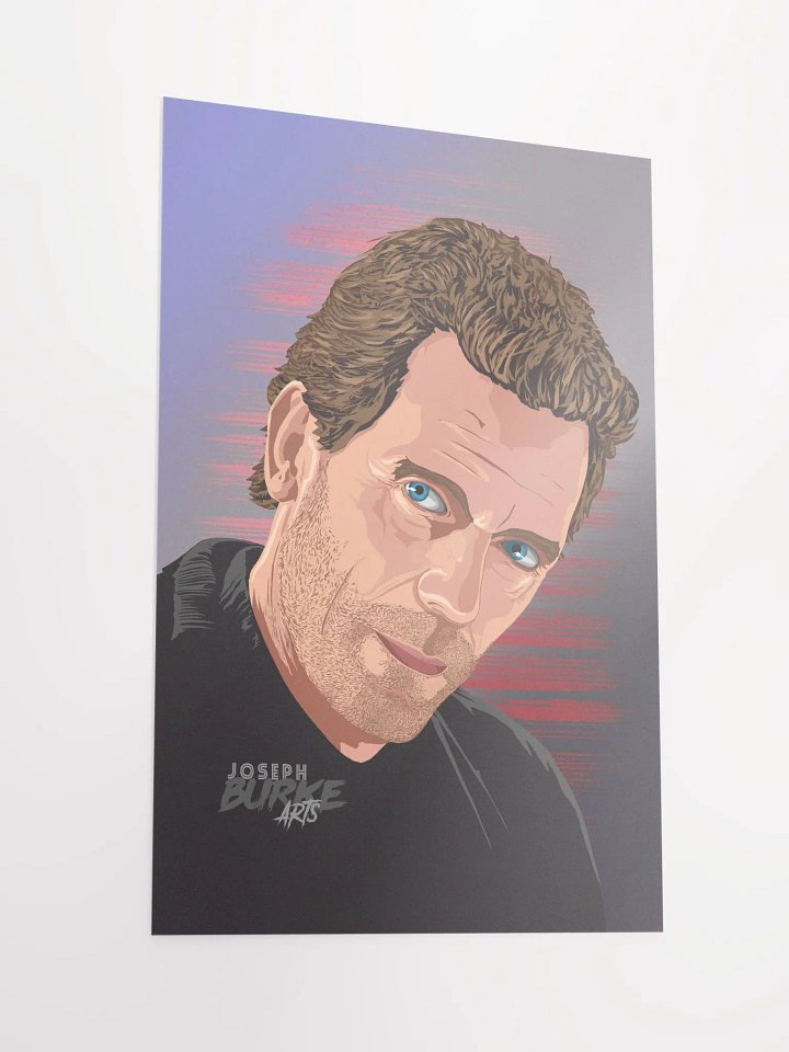 Dr. Gregory House M.D. Hand Drawn Vector Portrait 12x18 Fine Art Print product image (2)
