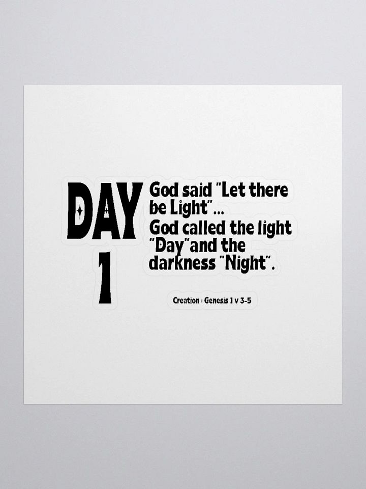 CREATION: DAY 1……Christian, Jesus, faith, God, Bible, Christianity, Jesus Christ, religion, Bible Verse, Love product image (1)