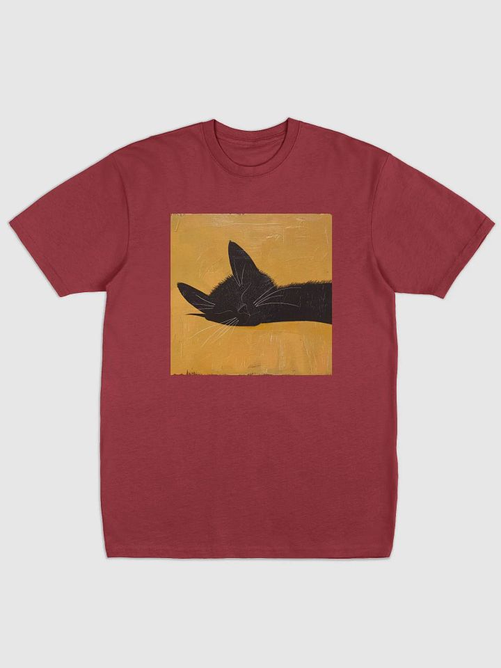 Cotton Heritage Men's Premium Heavyweight Tee--Bella+Canvas Women's Crop Tee -Sweet Sleeping Black Cat product image (1)