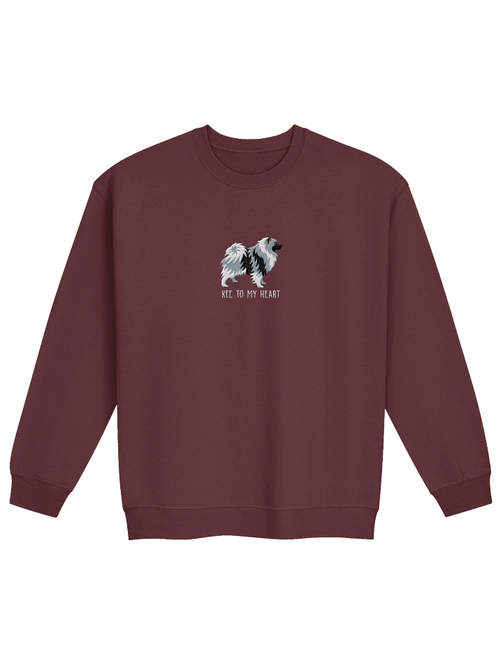 Kee to My Heart Sweatshirt (Embroidered) of a Keeshond(Gray) product image (5)
