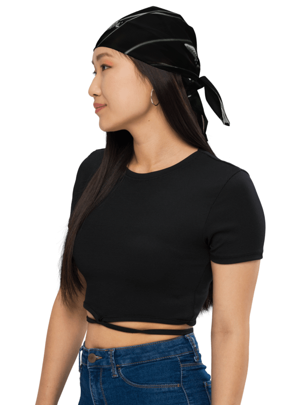 Bandana Tuch - Wildblumen schwarzweiß product image (10)