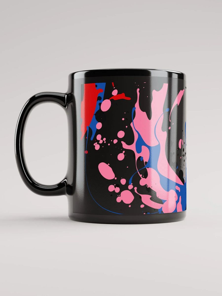 Splashed Paint Abstract Design Black Mug product image (12)