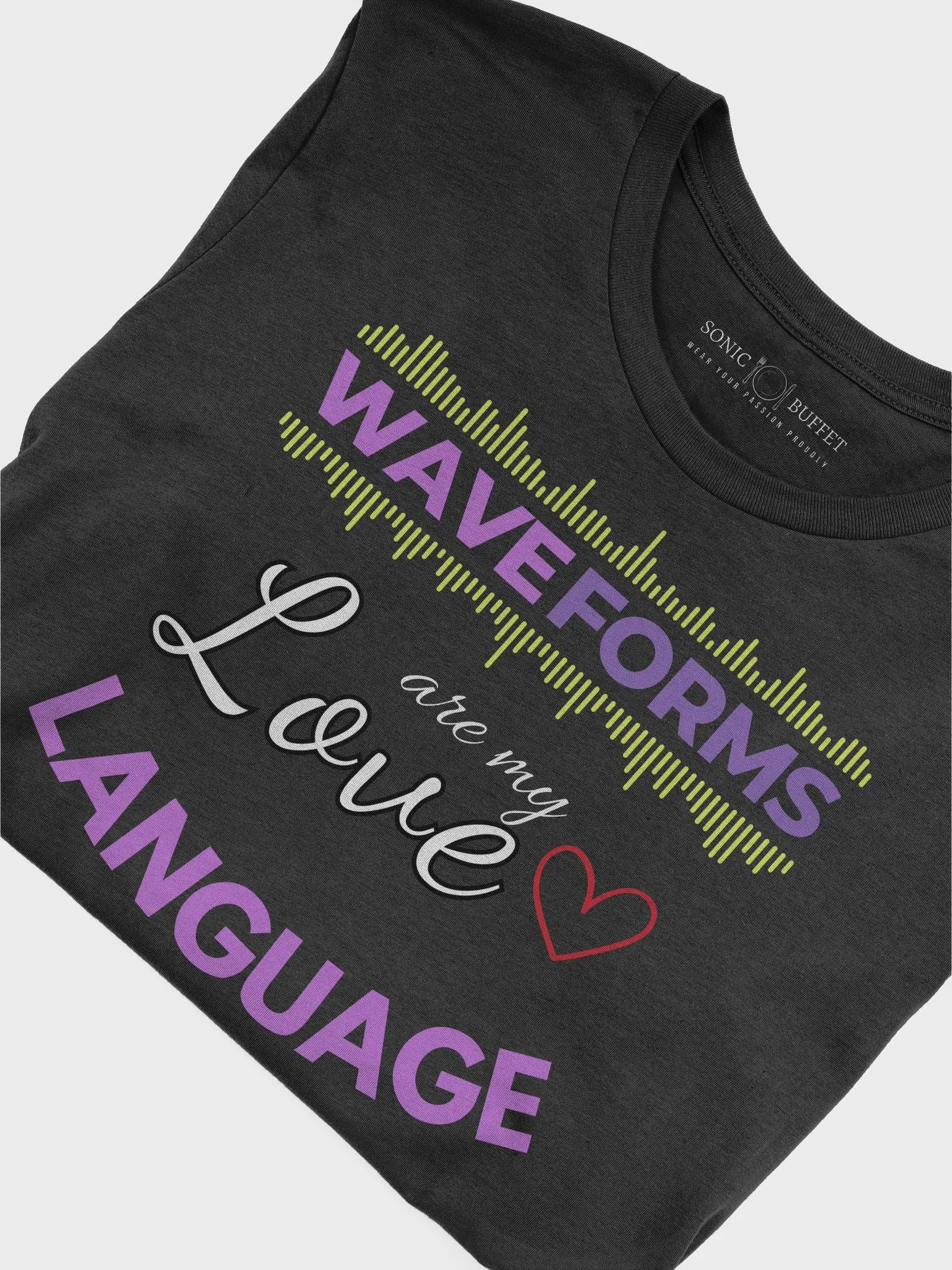 "Waveforms Are My Love Language" T-Shirt (dark colors) product image (5)