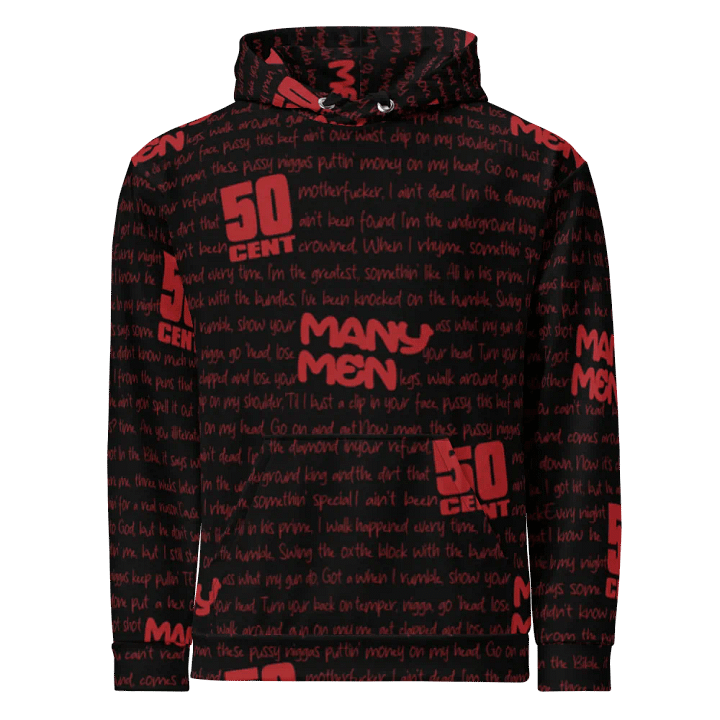 Many Men - 50 Cent - BLACK w/RED - Unisex Hoodie product image (2)