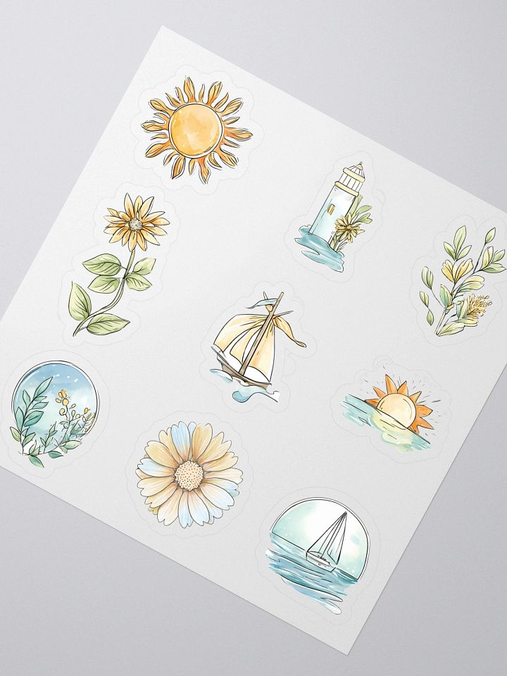 Golden Horizon – Nautical & Botanical Summer Sticker Collection product image (2)