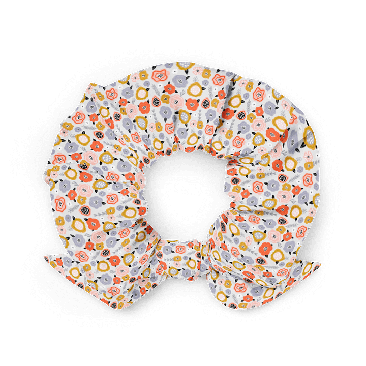 Retro Daisy Scrunchie with Bow | Sustainable Hair Accessory product image (2)