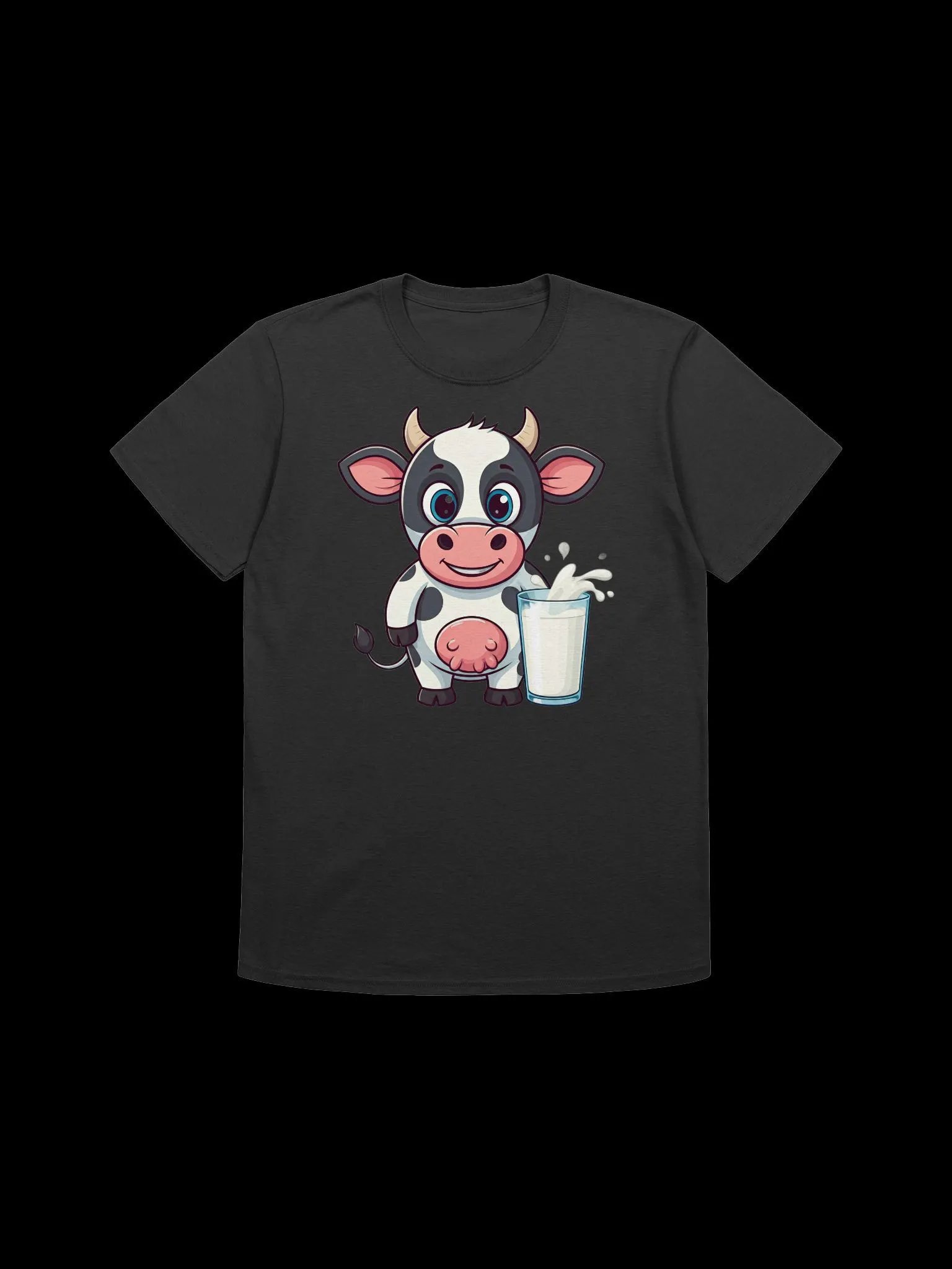 Food Lover-Cute Cow Cartoon-Milk Lover T-Shirt product image (6)