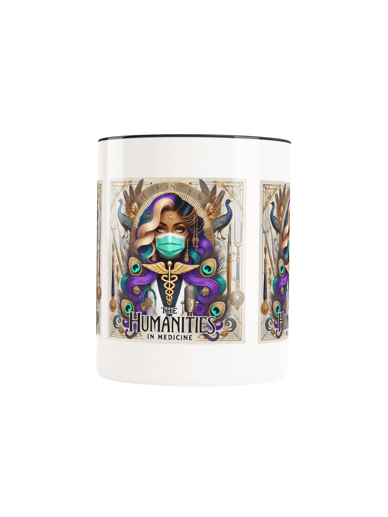 Humanities In Medicine Physician Peacock Muse Art Ceramic Mug product image (5)