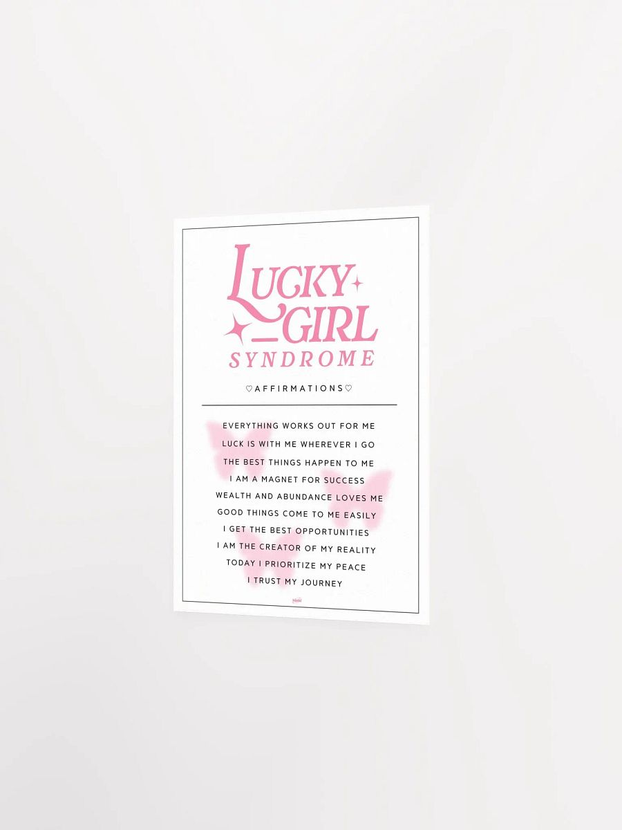 Lucky Girl Syndrome Daily Affirmations Print product image (6)