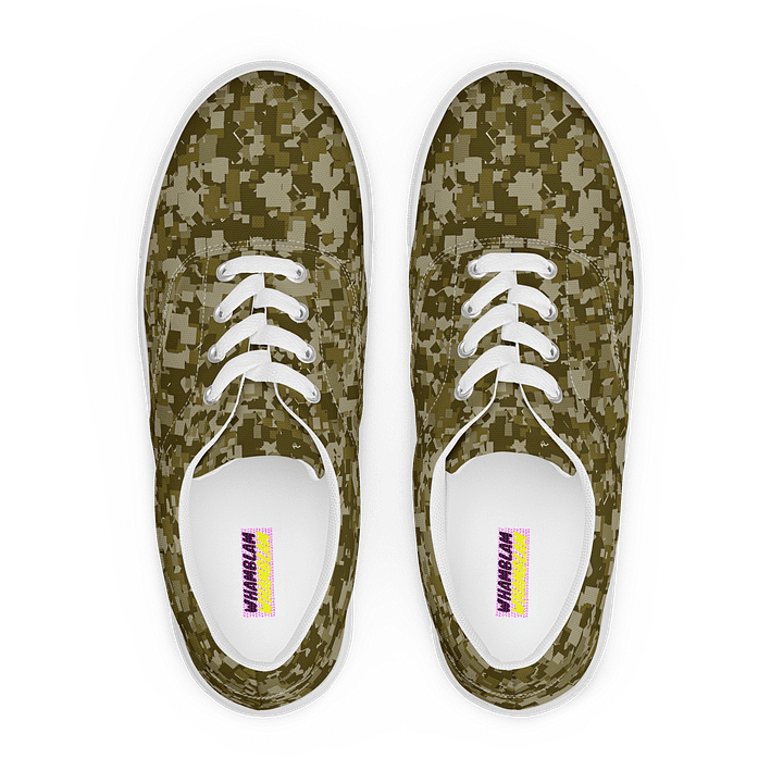 Pixelated Camo Men's Canvas Shoes product image (1)