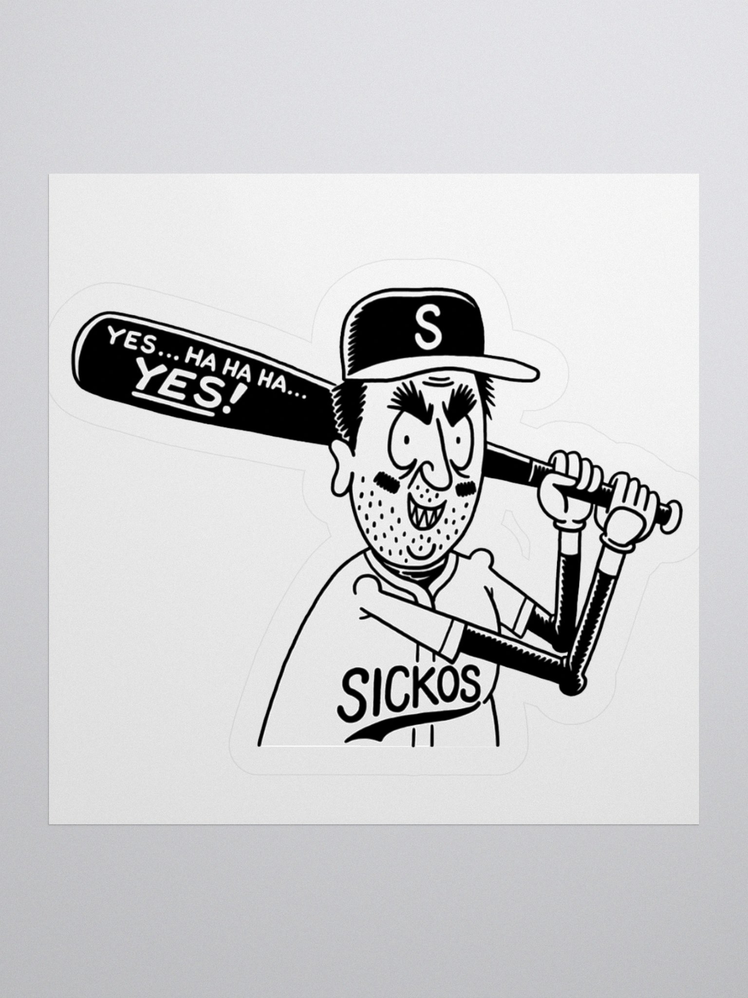Sickos Baseball Character Sticker (3 Sizes) product image (1)