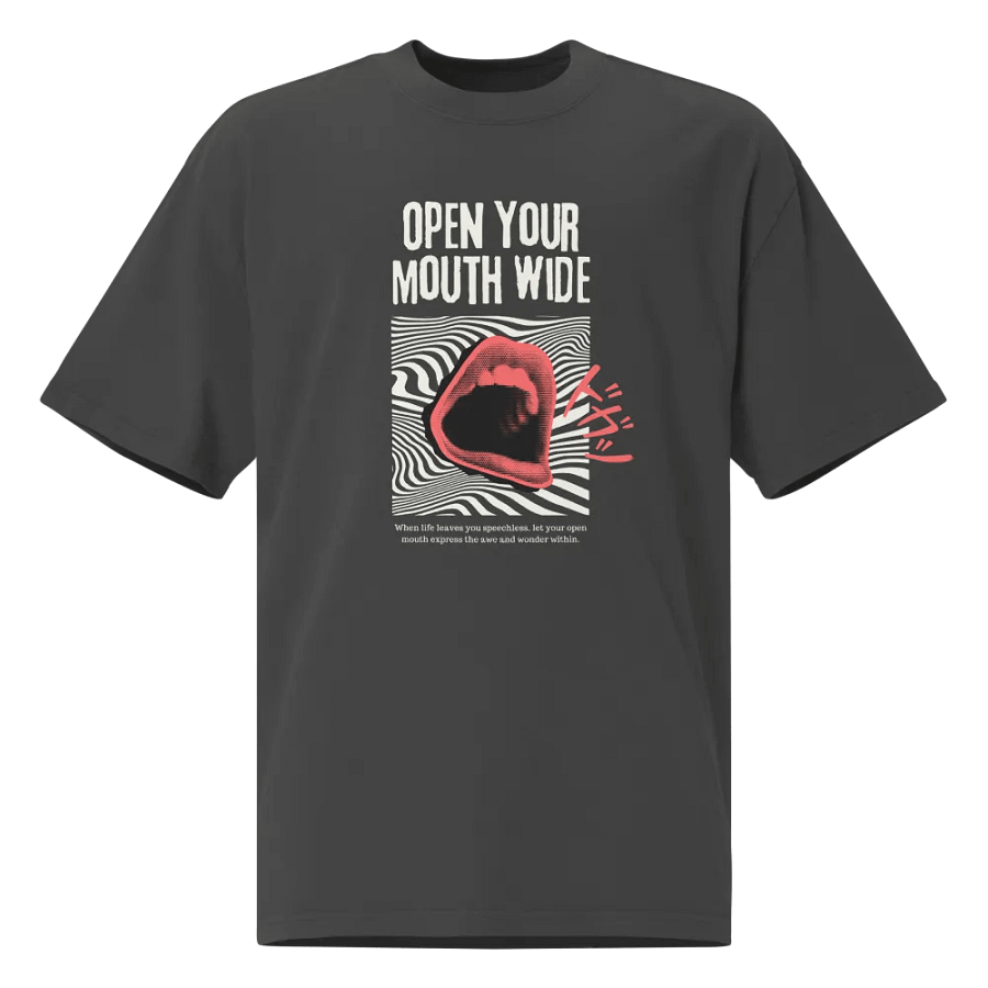 Glitch Lips Graphic Oversized Tee product image (1)