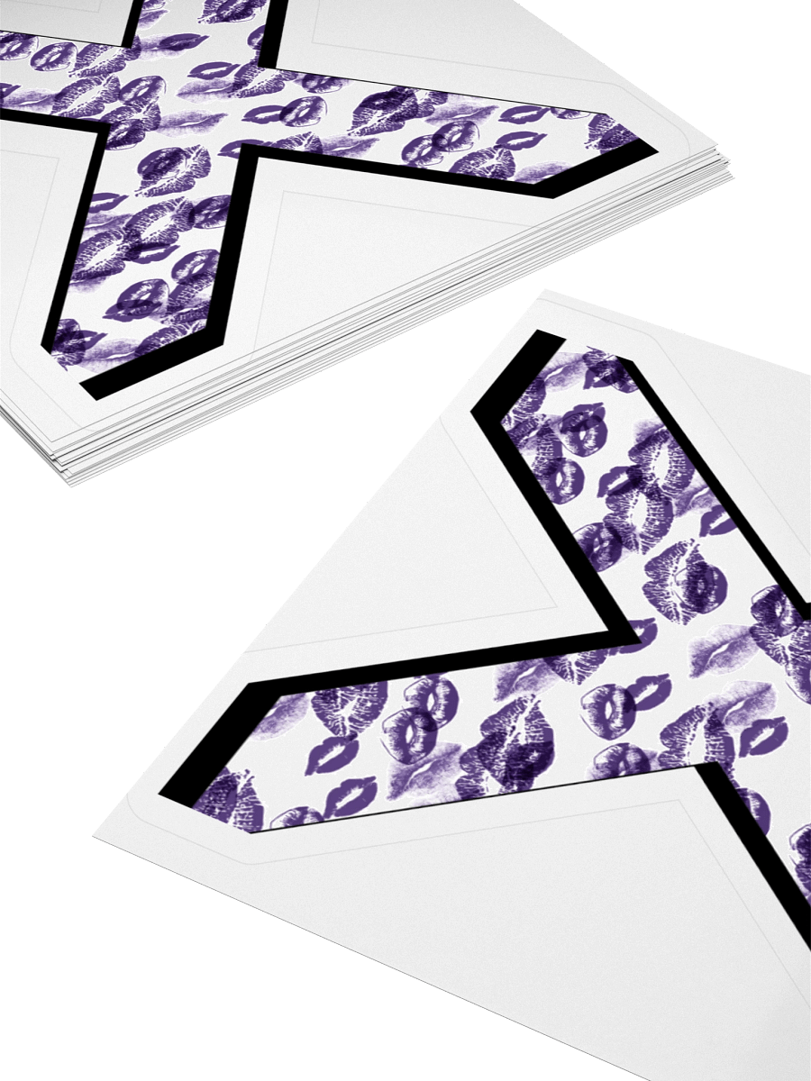White X Purple Lipstick Kisses | Kiss-cut Sticker product image (4)