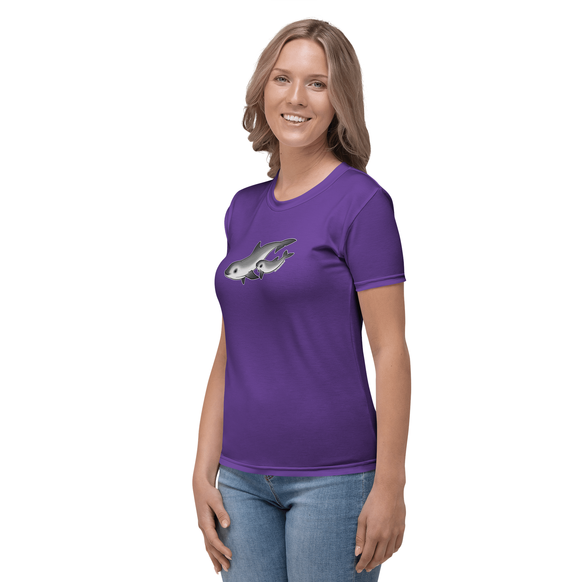 Save the Vaquita Fitted Shirt - Purple product image (3)