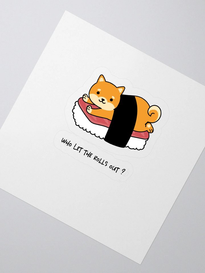 Sushi Shiba Inu Kiss Cut Stickers product image (4)