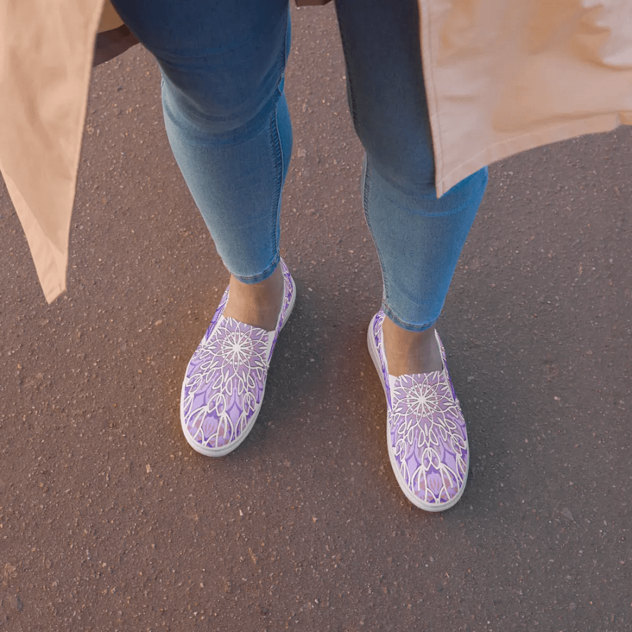 Floral Mandala Bliss Slip-On Shoes product image (3)