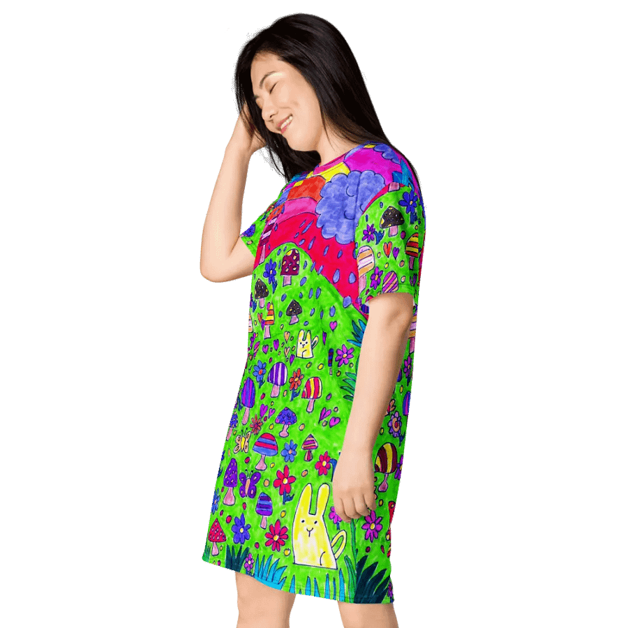 Abstract Nature's Doodle Art Ladies T Shirt Dress product image (4)