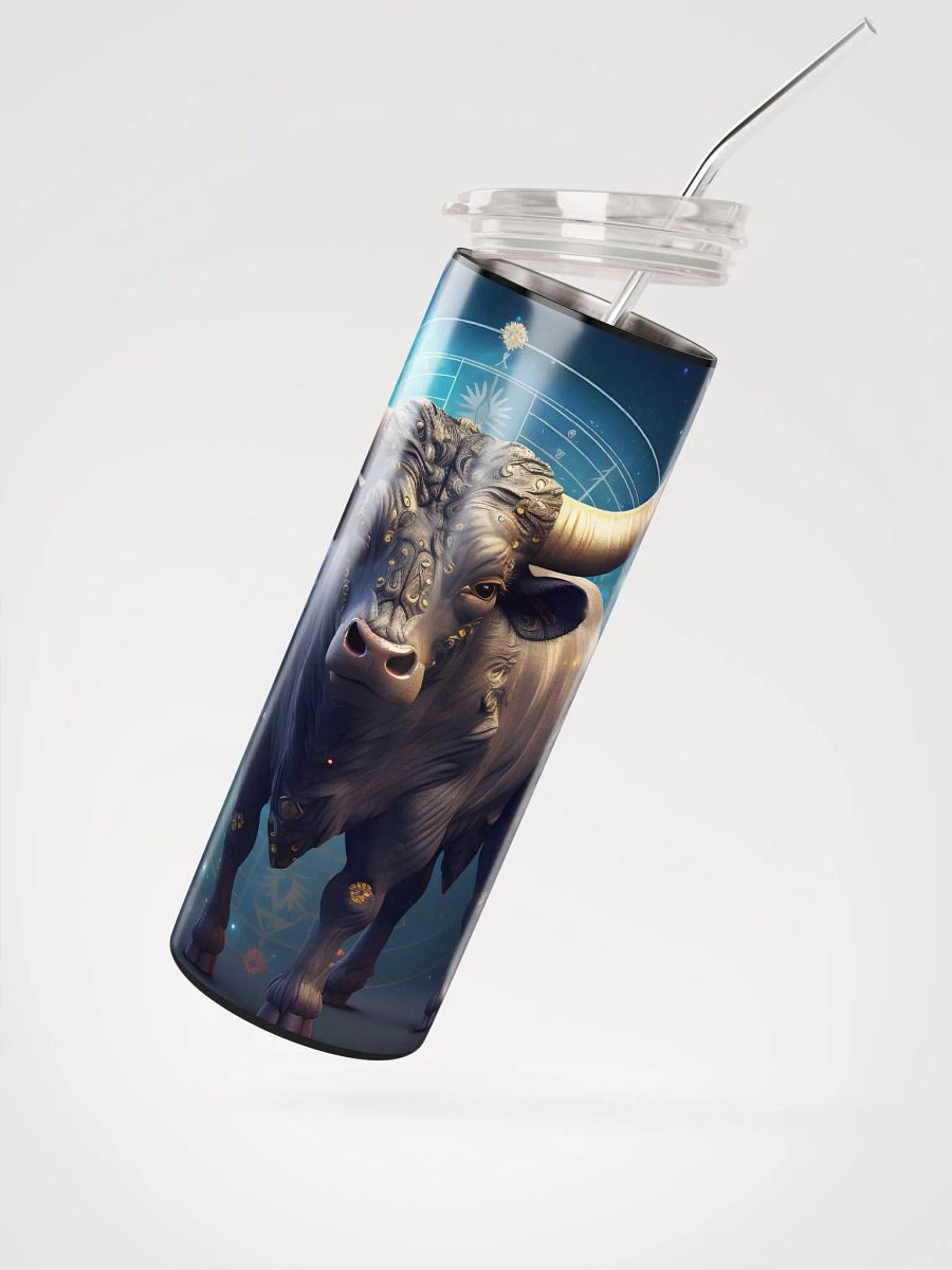 Embrace Taurus Energy: Illustrated Zodiac Taurus Steel Tumbler product image (2)