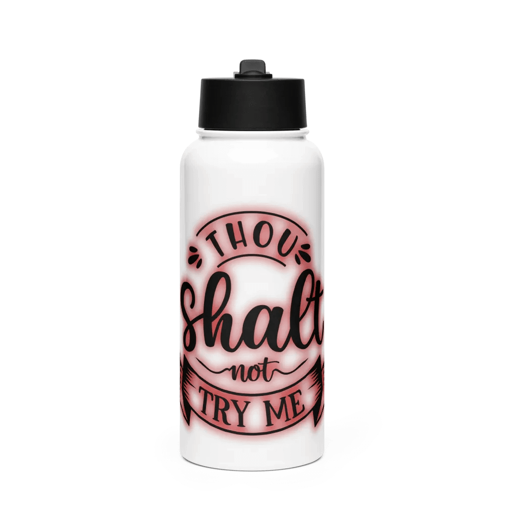 Sassy Stainless: 'Thou Shalt Not Try Me' Water Bottle product image (1)