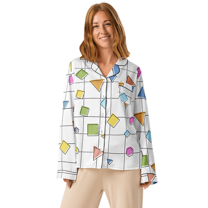 Geometric Harmony Women's Pajama Top product image (1)