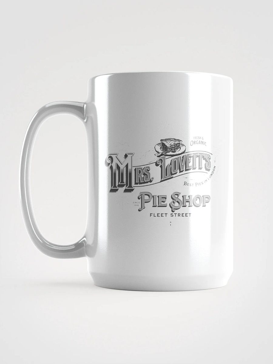 Mrs. Lovett’s Pie Shop Mug – White Glossy Ceramic Cup for Musical Theater Lovers product image (6)