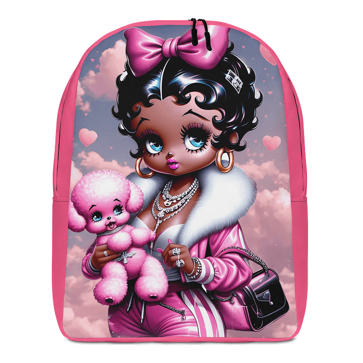Chic Pink Poodle All-Over Backpack product image (1)