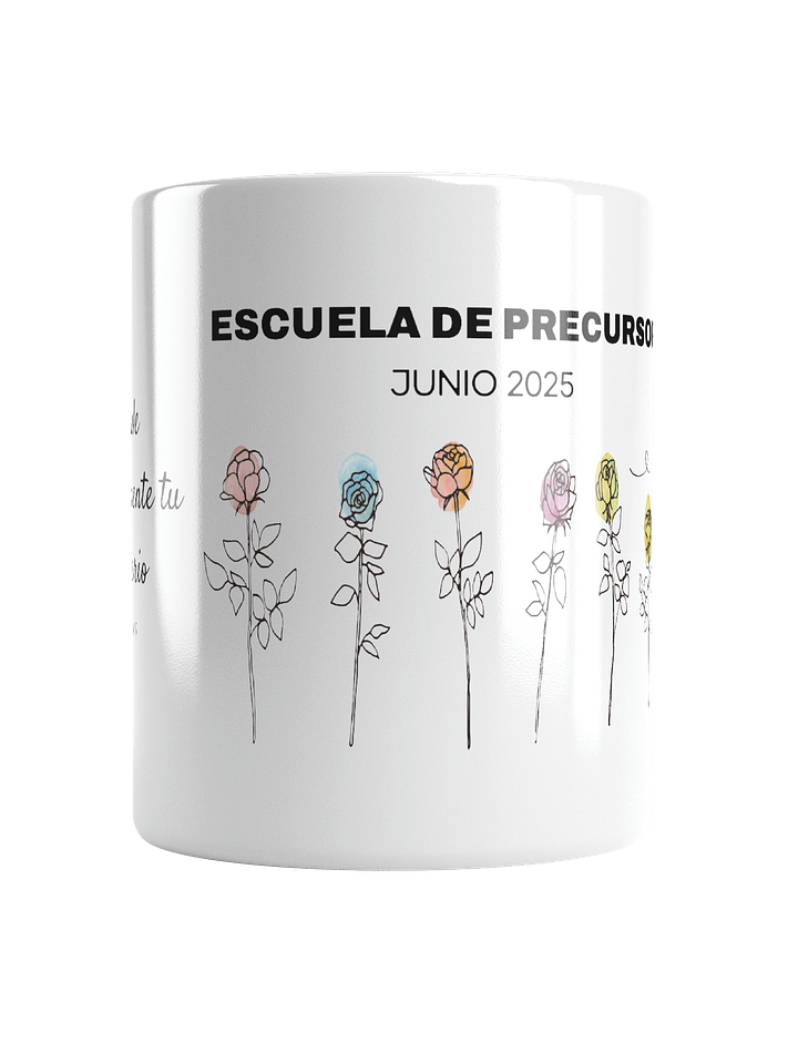 TAZA ESCUELA DE PRECURSOR 2025 FLORAL CON MARIPOSA – EDICIÓN ESPECIAL “ESTELA” product image (1)