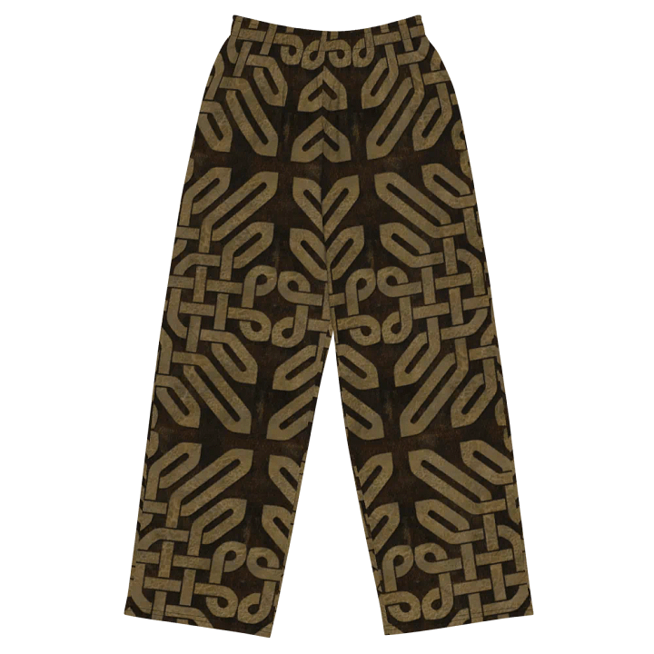 Faux Leather Graphic Celtic Knot Wideleg Pants product image (2)