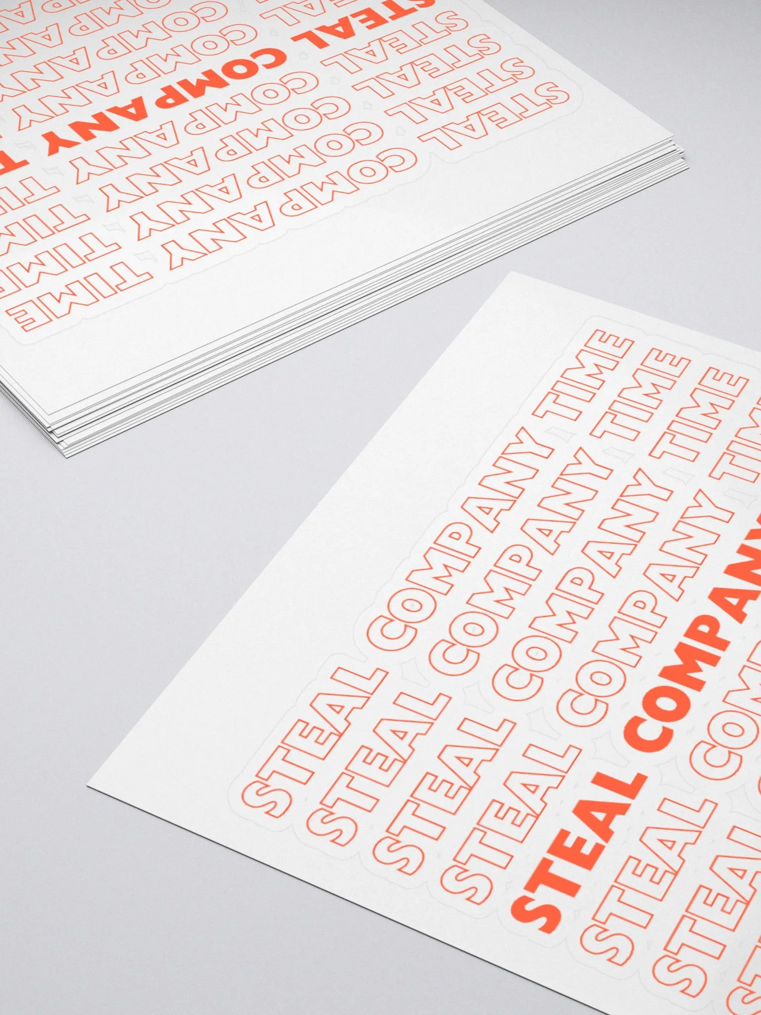 Steal Company Time logo sticker product image (4)